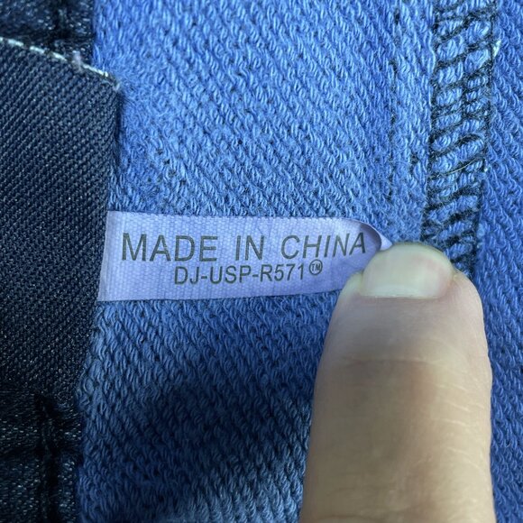 Diamante Jeans Womens Size 11 Blue Ankle Length Mid Rise Dark Wash Denim 29x26 - Picture 11 of 11